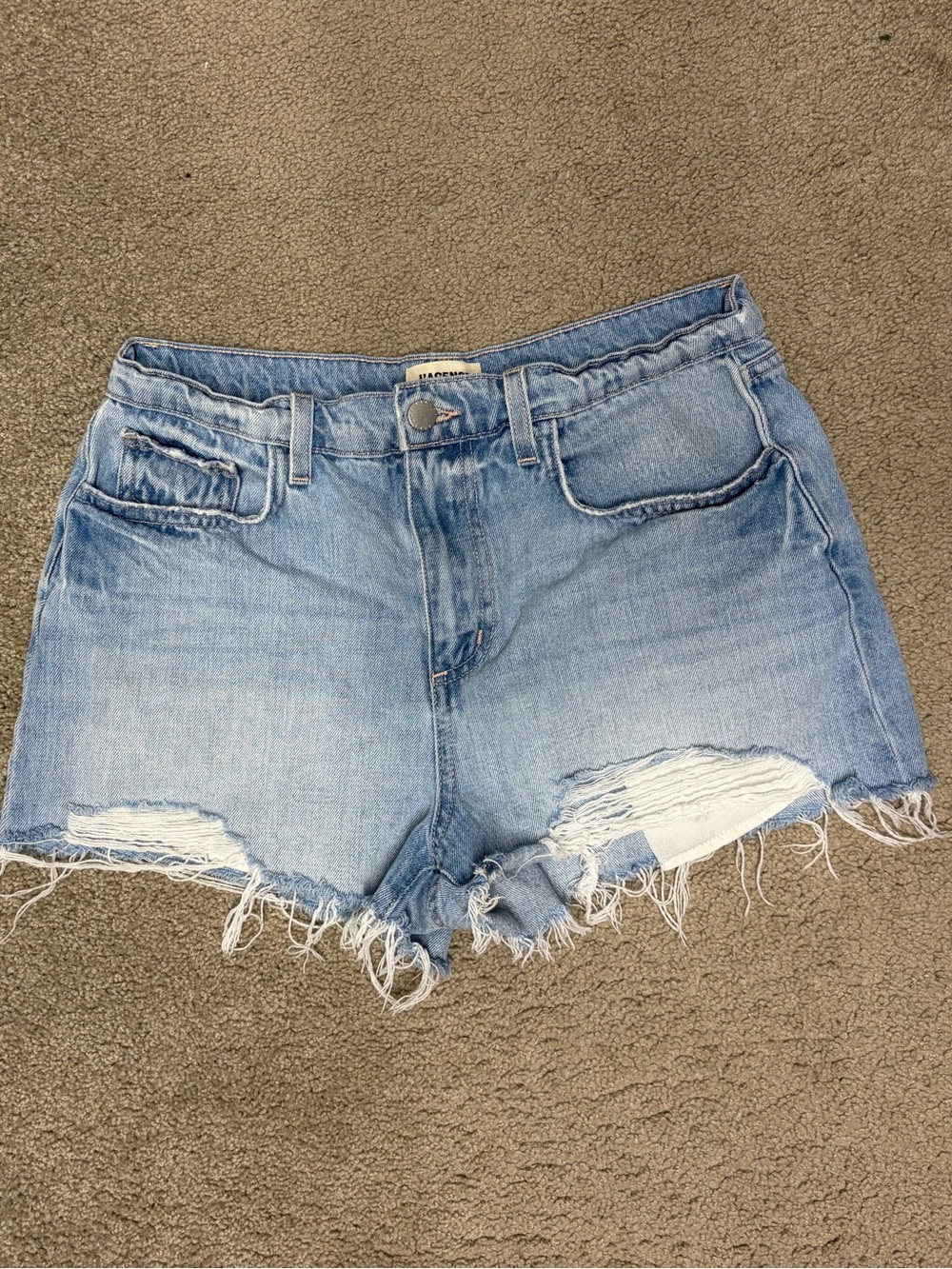 La’Gence Clark High Waist Denim Cutoff Shorts